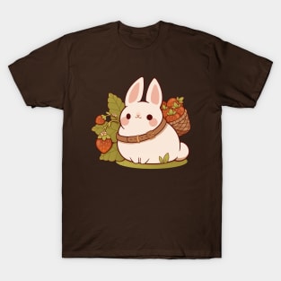 Strawberry picking bunny T-Shirt